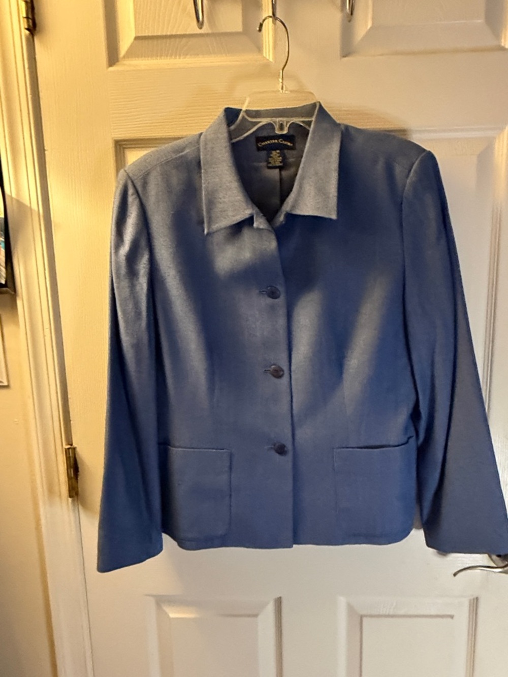 Charter Club Soft Blue Button-Front Blazer